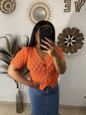 Gilet en maille ajourée