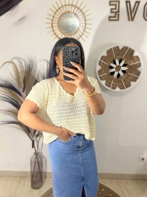 Top crochet ajouré