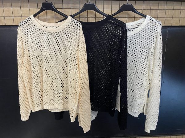 Pull ajouré effet filet