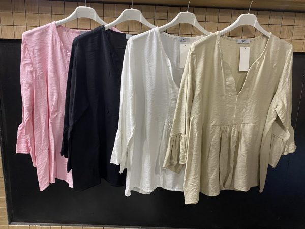 Blouse fluide à manches évasées