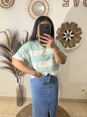 T-shirt en coton à rayures