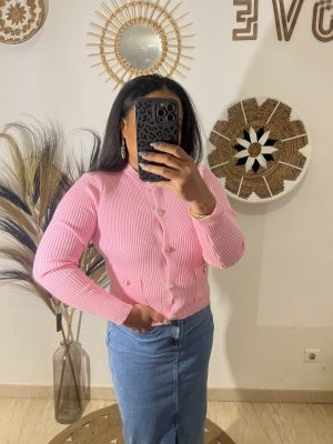 Gilet côtelé à boutons