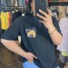 T-shirt croissant « parisienne » noir