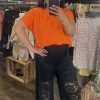 Pantalon large en dentelle noire